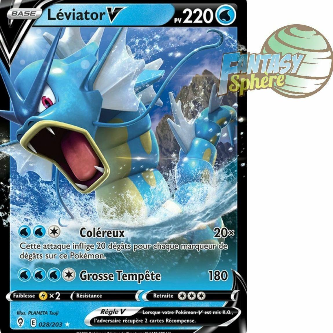 Léviator V 028/203 – Coffret De 10 Cartes Pokémon – Épée Et Bouclier – Évolution Céleste – Français