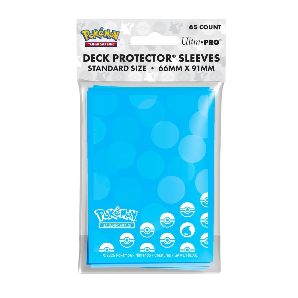 65 Protèges Cartes - Standard - Energie Eau - Ultra Pro - Pokemon