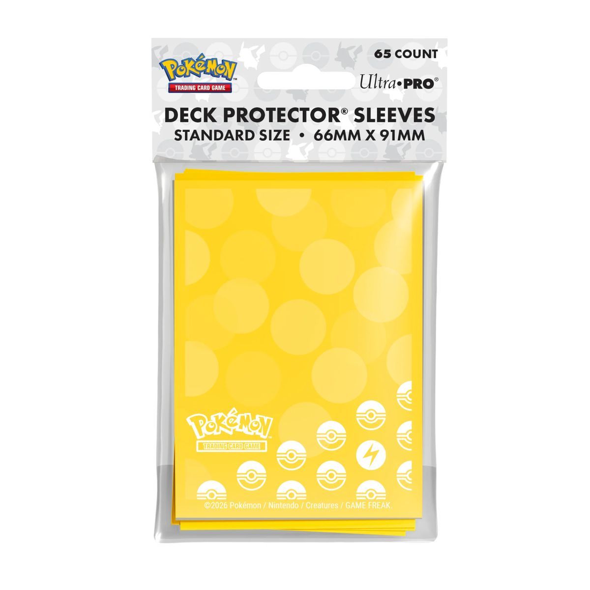 65 Protèges Cartes - Standard - Energie Electrique - Ultra Pro - Pokemon