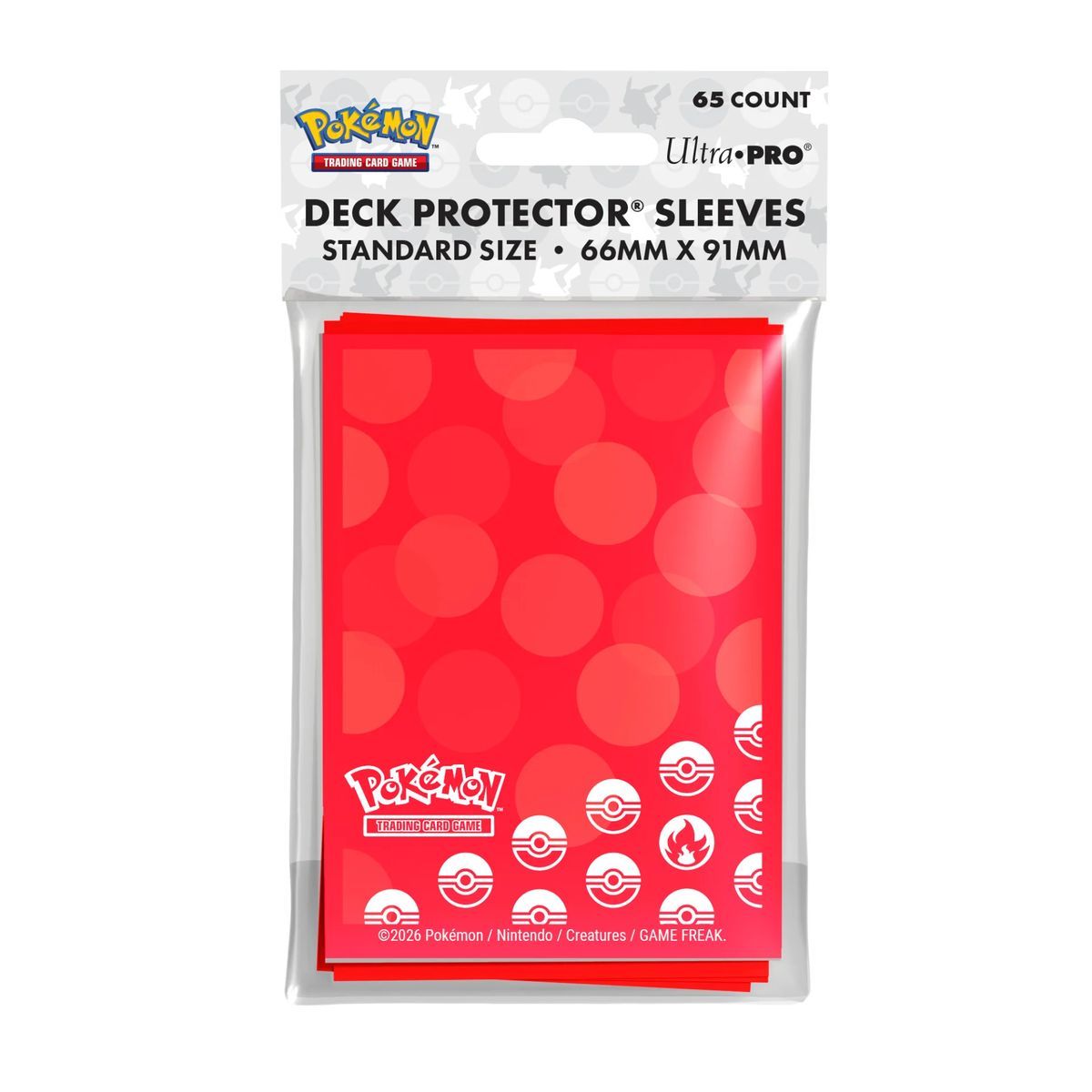 65 Protèges Cartes - Standard - Energie Feu - Ultra Pro - Pokemon