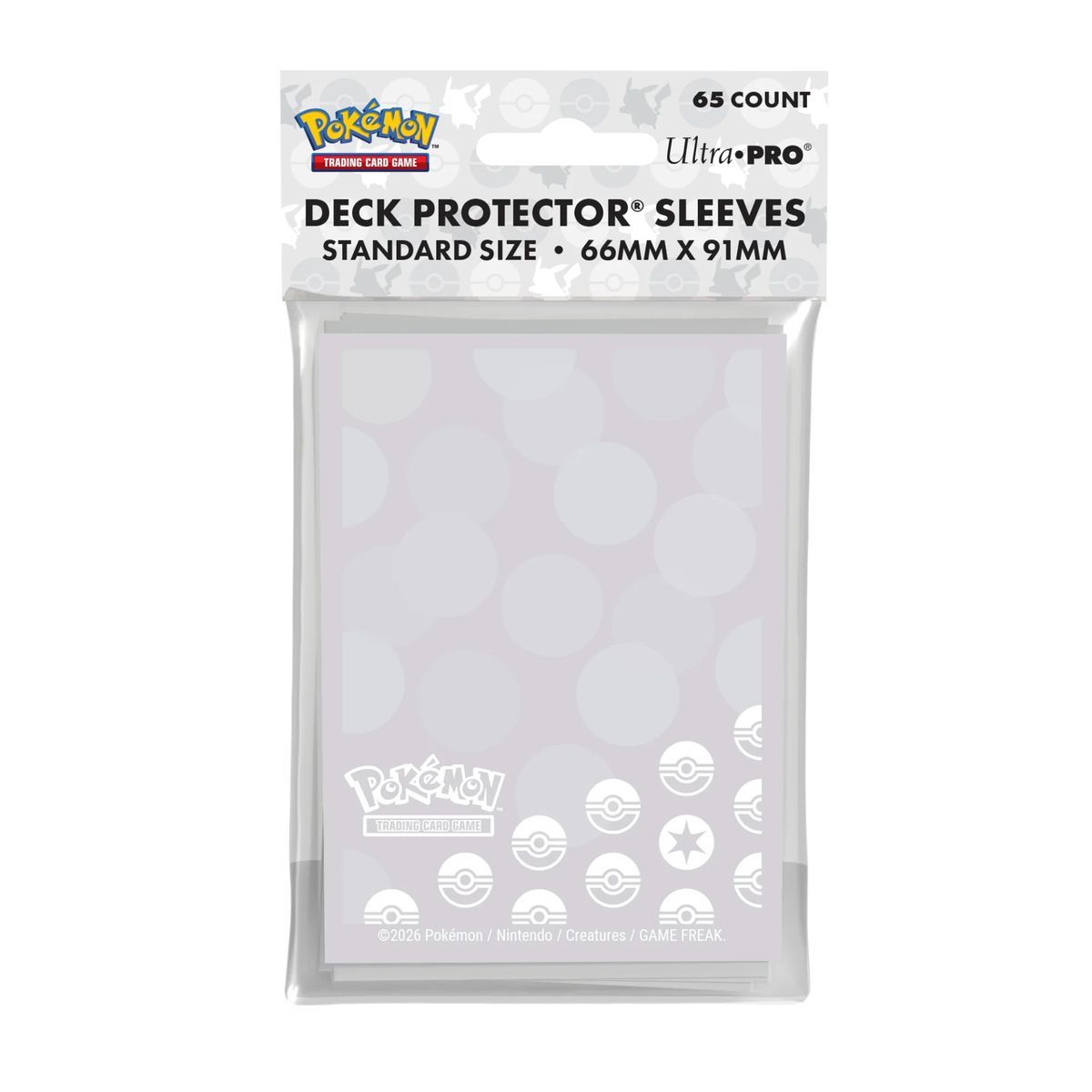 65 Protèges Cartes - Standard - Energie Incolore - Ultra Pro - Pokemon