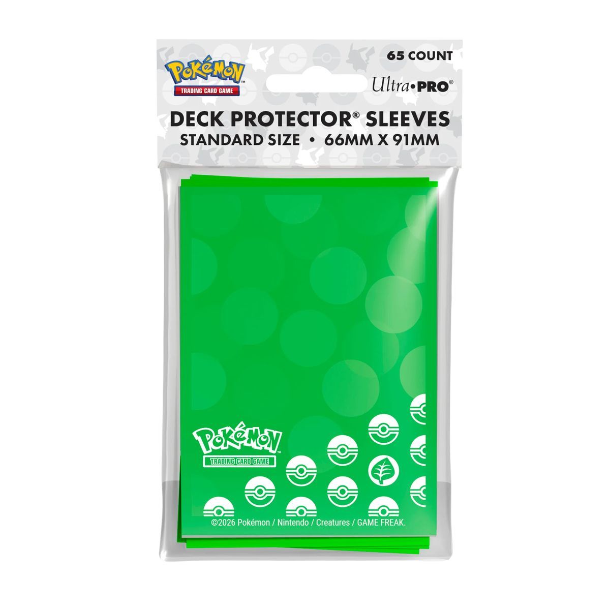 65 Protèges Cartes - Standard - Energie Plante - Ultra Pro - Pokemon