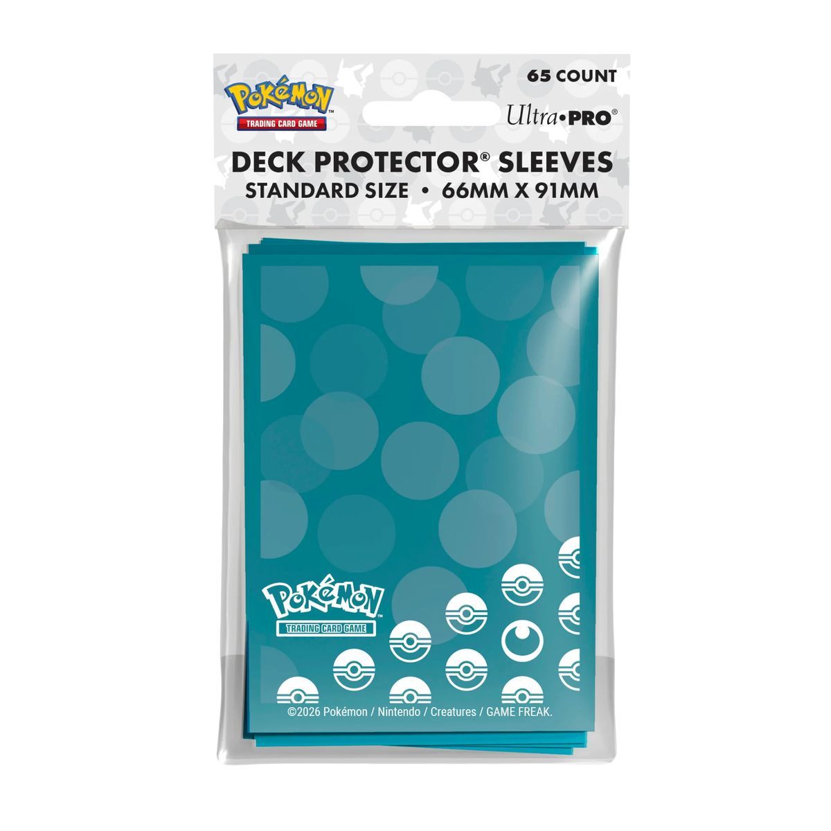 65 Protèges Cartes - Standard - Energie Ténèbres - Ultra Pro - Pokemon