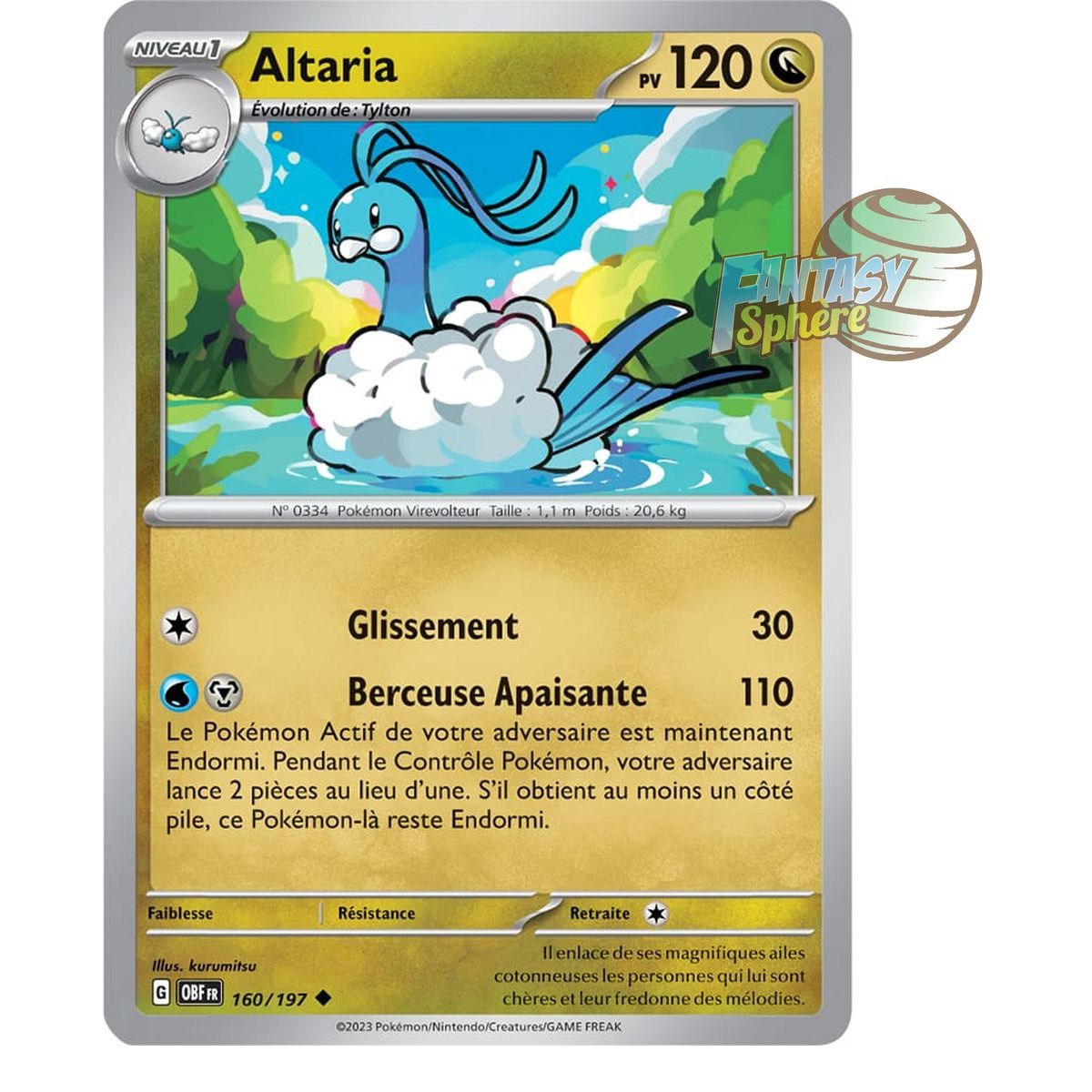 Altaria - Reverse 160/197 - Ecarlate et Violet Flammes Obsidiennes