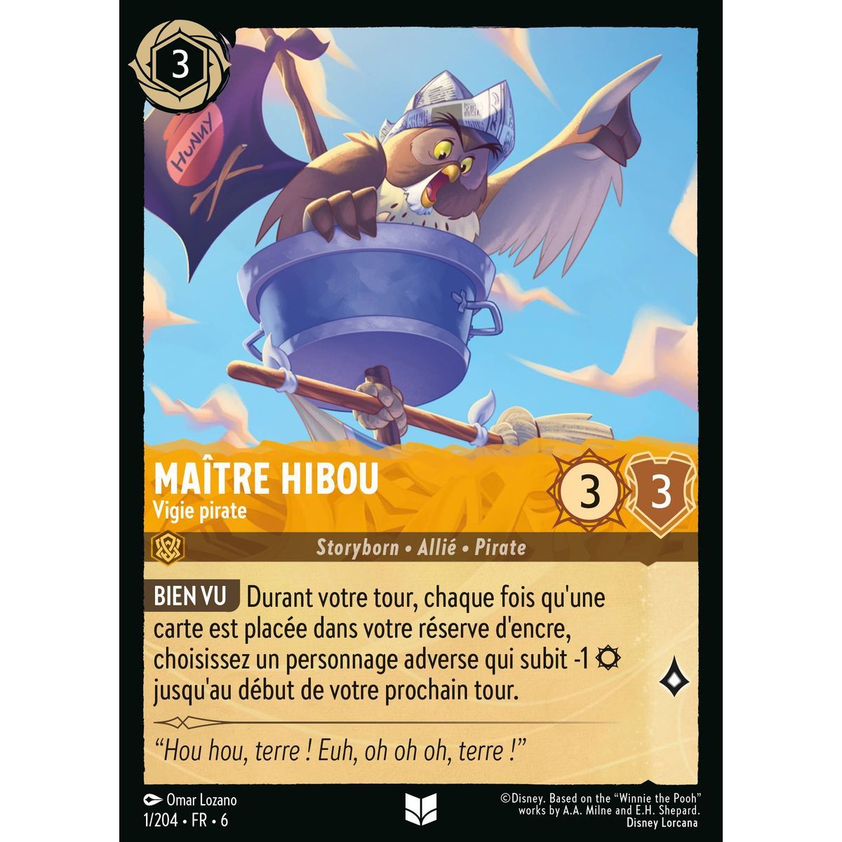 Item Maître Hibou, Vigie pirate - 1/204 - AZS - La Mer Azurite - Peu Commune - Français