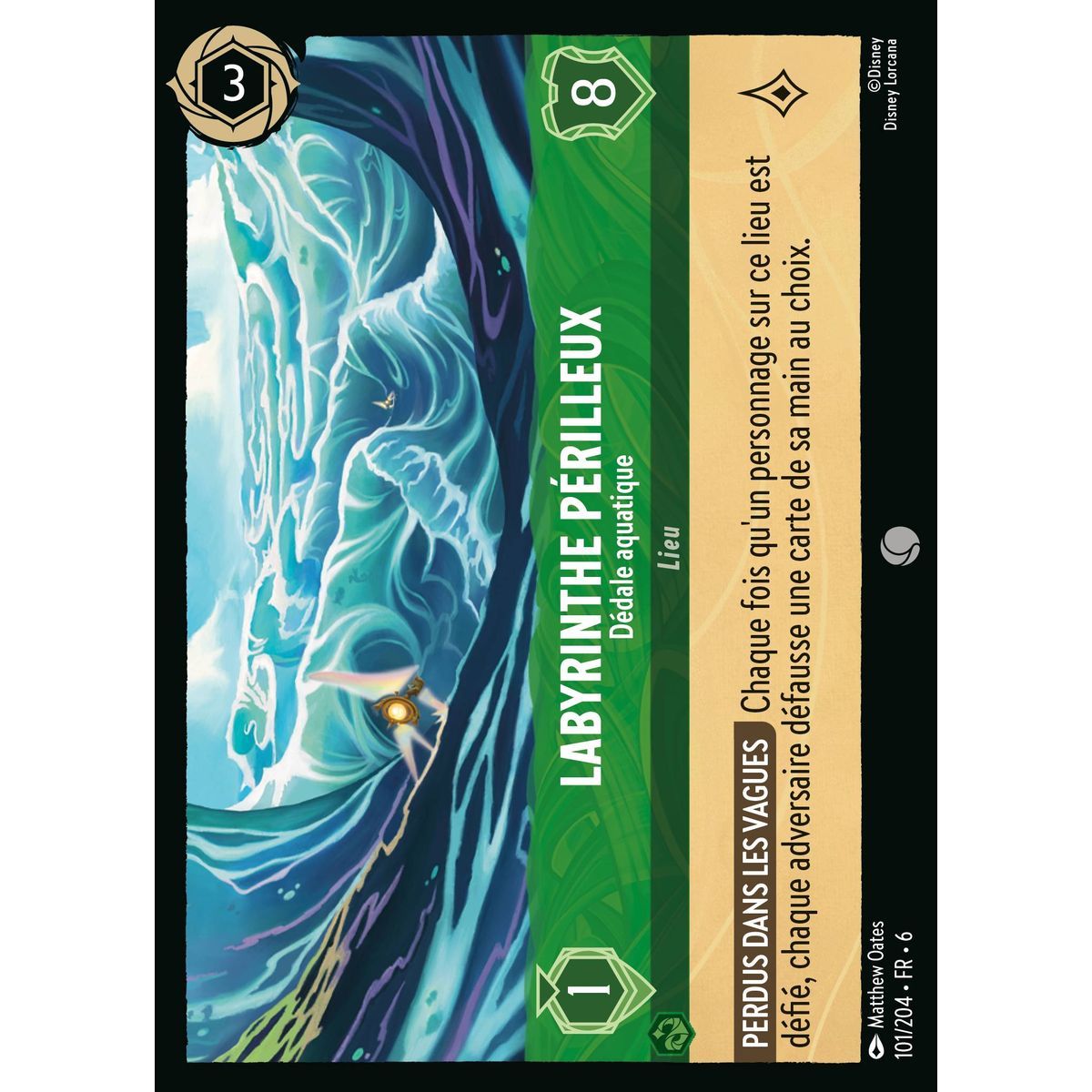 Labyrinthe Périlleux, Dédale aquatique - 101/204 - AZS - La Mer Azurite - Brillante - Premium - Français