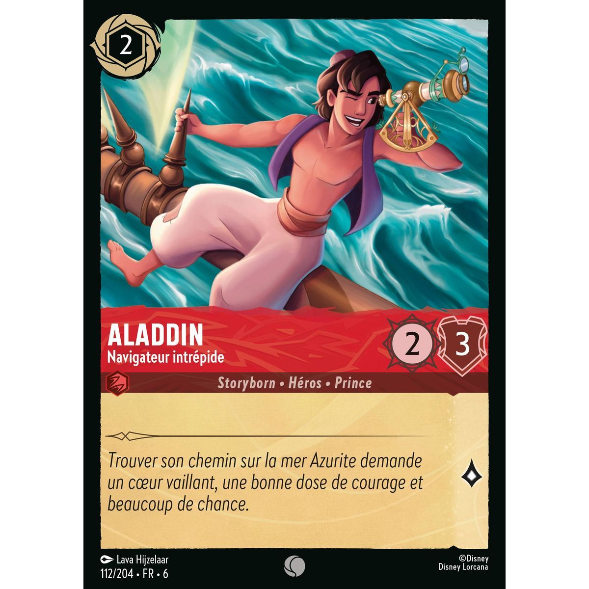 Item Aladdin, Navigateur intrépide - 112/204 - AZS - La Mer Azurite - Commune - Français