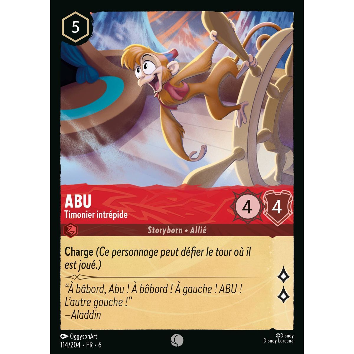 Abu, Timonier intrépide - 114/204 - AZS - La Mer Azurite - Brillante - Premium - Français