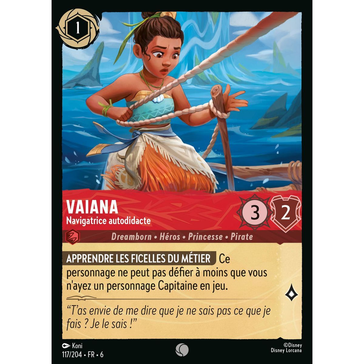 Vaiana, Navigatrice autodidacte - 117/204 - AZS - La Mer Azurite - Brillante - Premium - Français