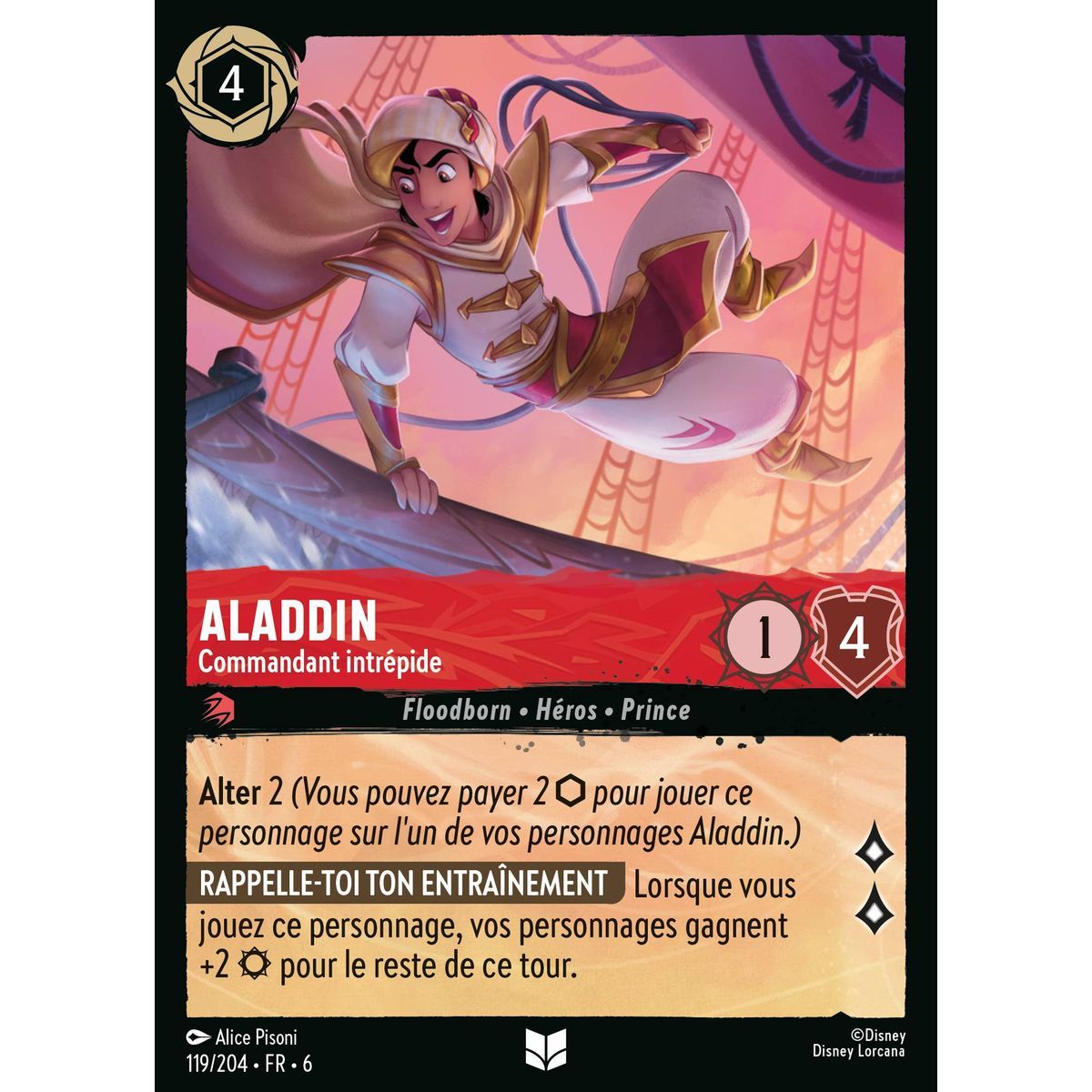 Aladdin, Commandant intrépide - 119/204 - AZS - La Mer Azurite - Brillante - Premium - Français