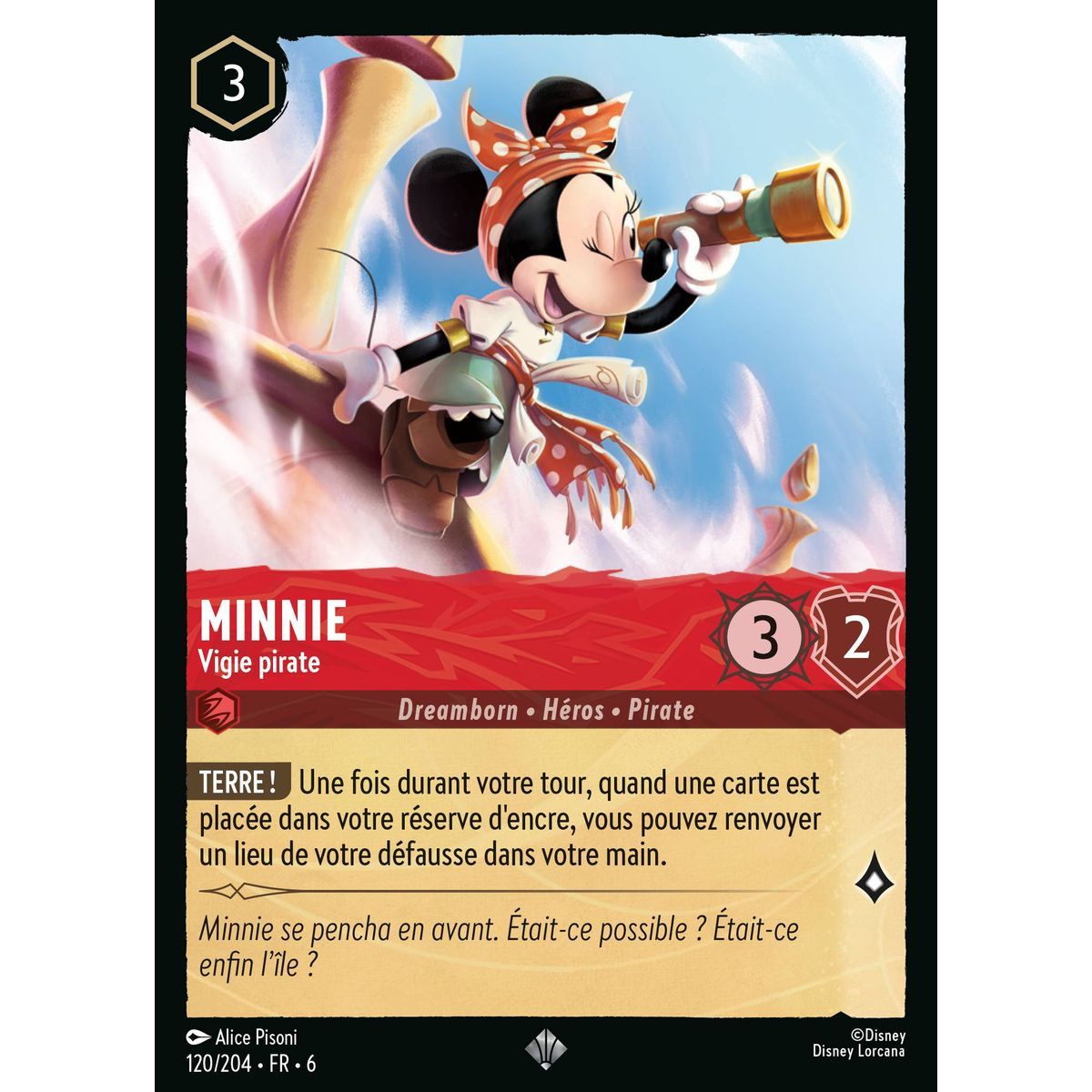 Minnie, Vigie pirate - 120/204 - AZS - La Mer Azurite - Brillante - Premium - Français