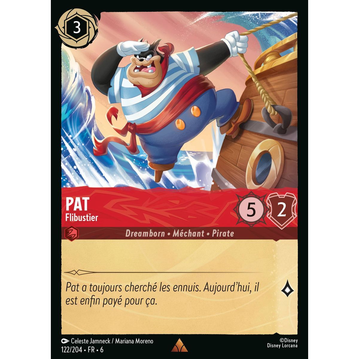Pat, Flibustier - 122/204 - AZS - La Mer Azurite - Brillante - Premium - Français