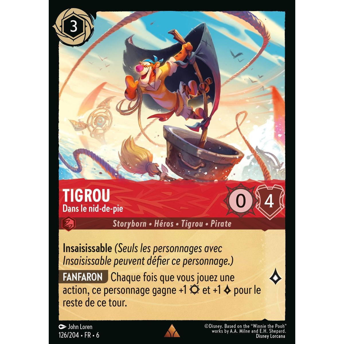 Tigrou, Dans le nid-de-pie - 126/204 - AZS - La Mer Azurite - Brillante - Premium - Français