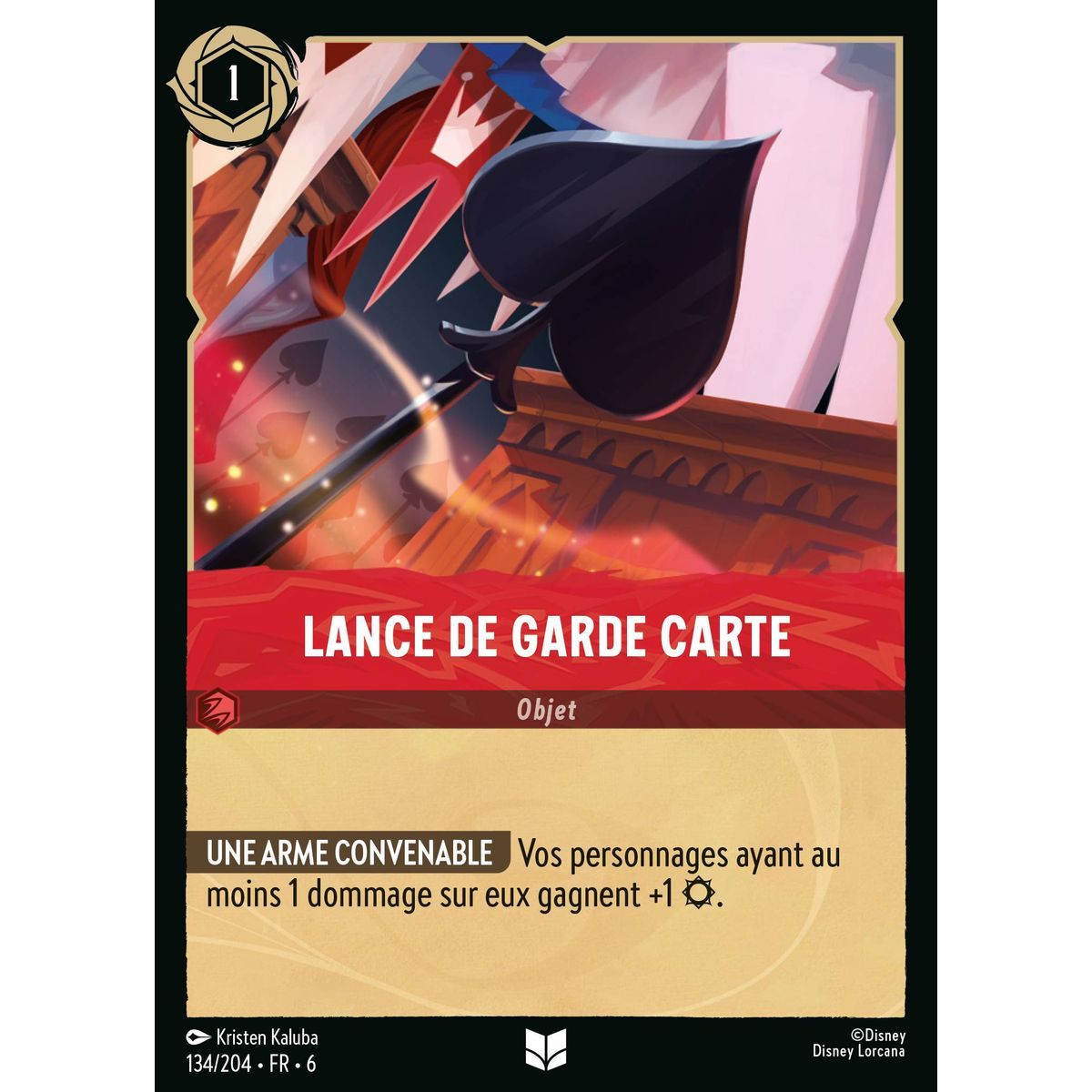 Lance de Garde Carte - 134/204 - AZS - La Mer Azurite - Brillante - Premium - Français