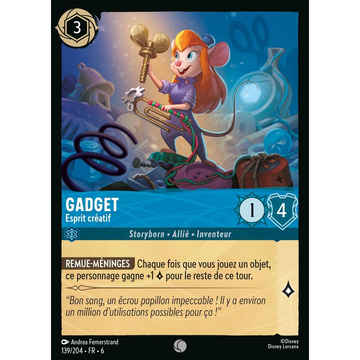 Item Gadget, Esprit créatif - 139/204 - AZS - La Mer Azurite - Commune - Français