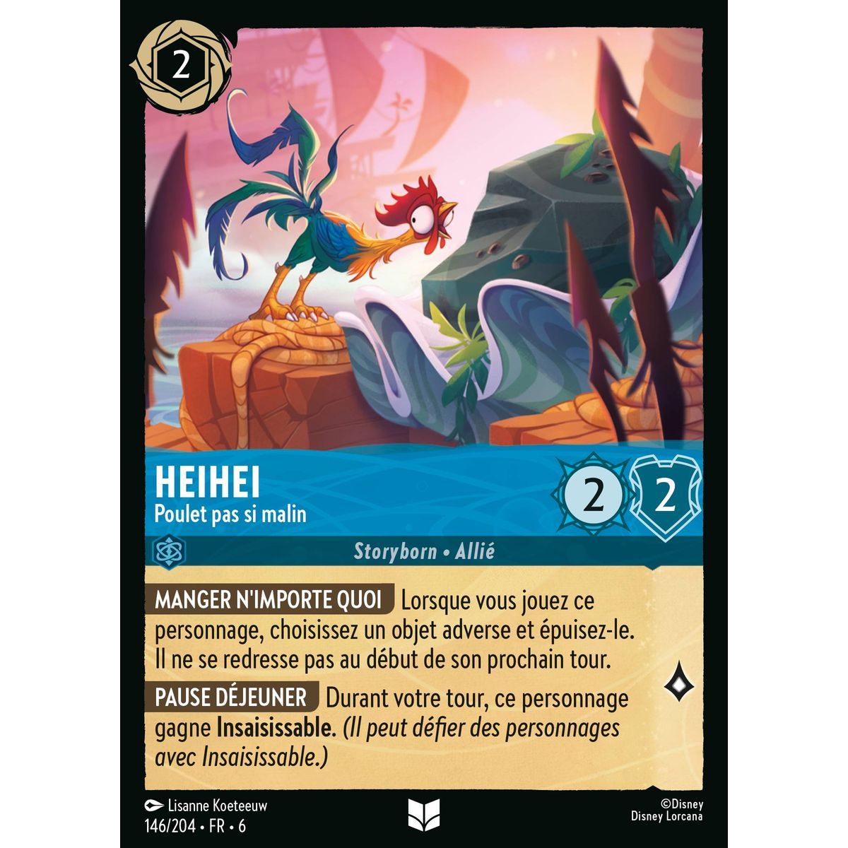 Heihei, Poulet pas si malin - 146/204 - AZS - La Mer Azurite - Brillante - Premium - Français