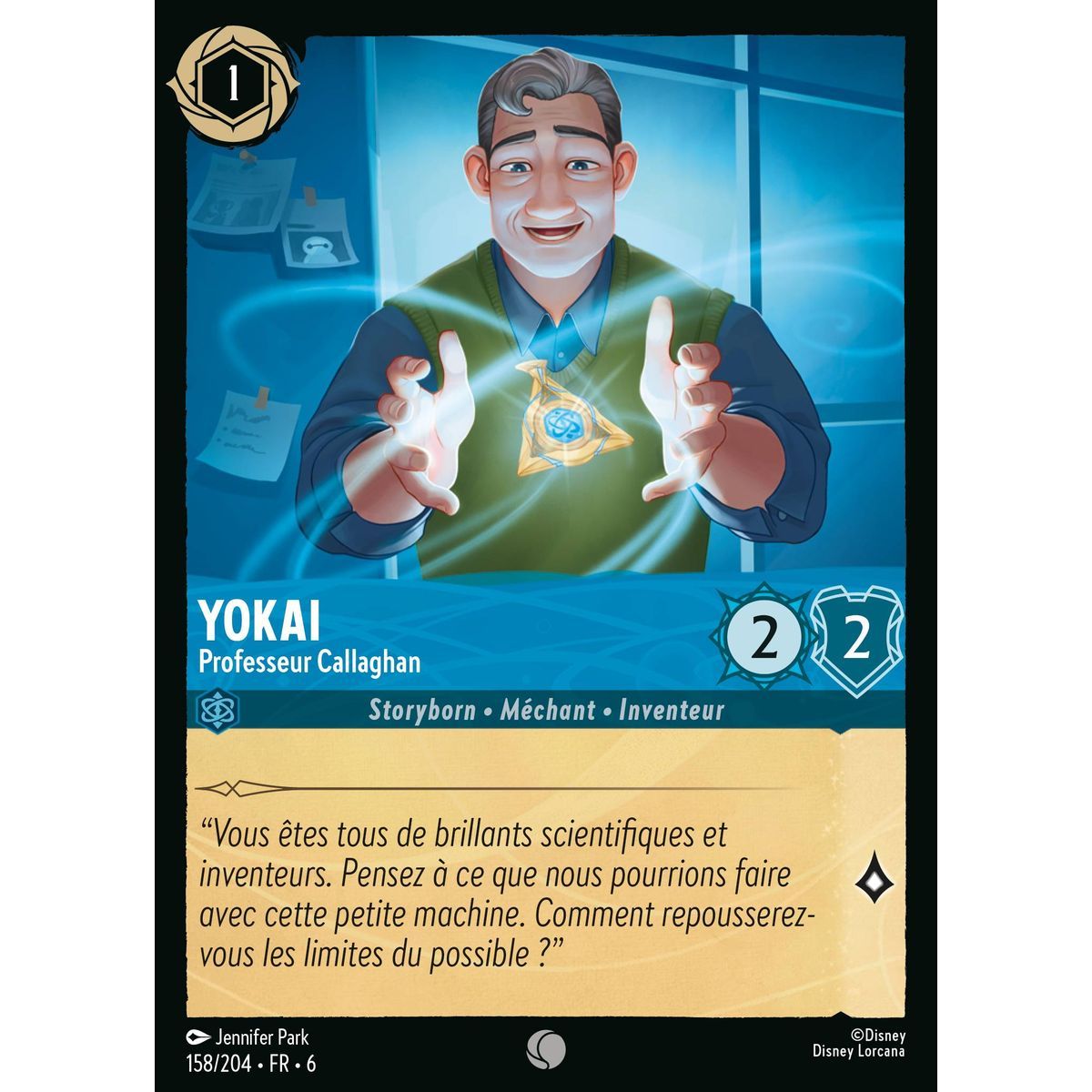 Item Yokai, Professeur Callaghan - 158/204 - AZS - La Mer Azurite - Commune - Français