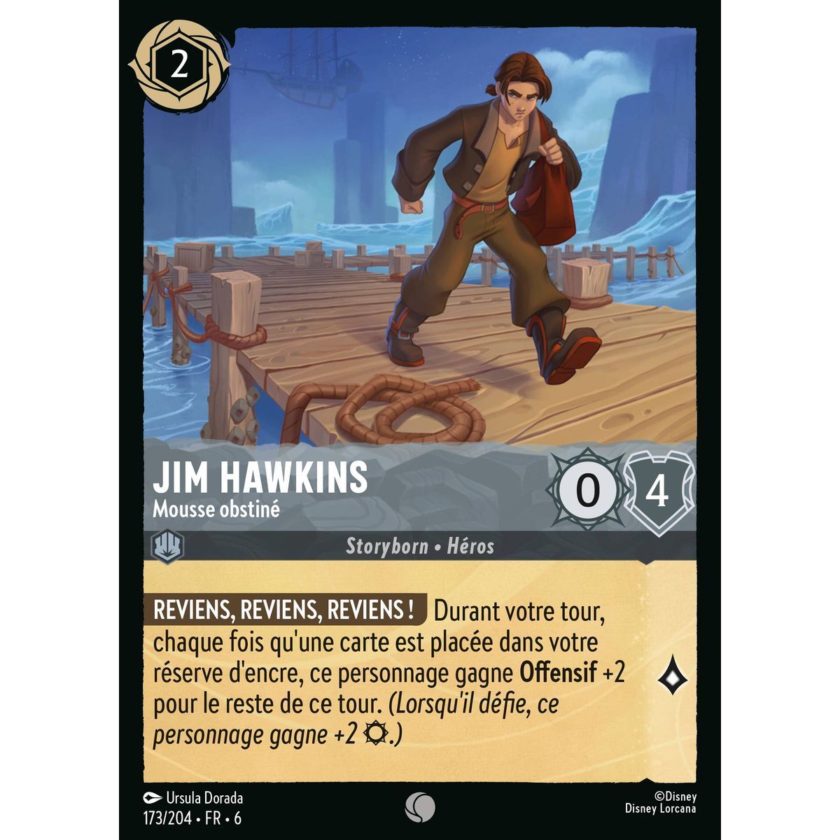 Jim Hawkins, Mousse obstiné - 173/204 - AZS - La Mer Azurite - Brillante - Premium - Français