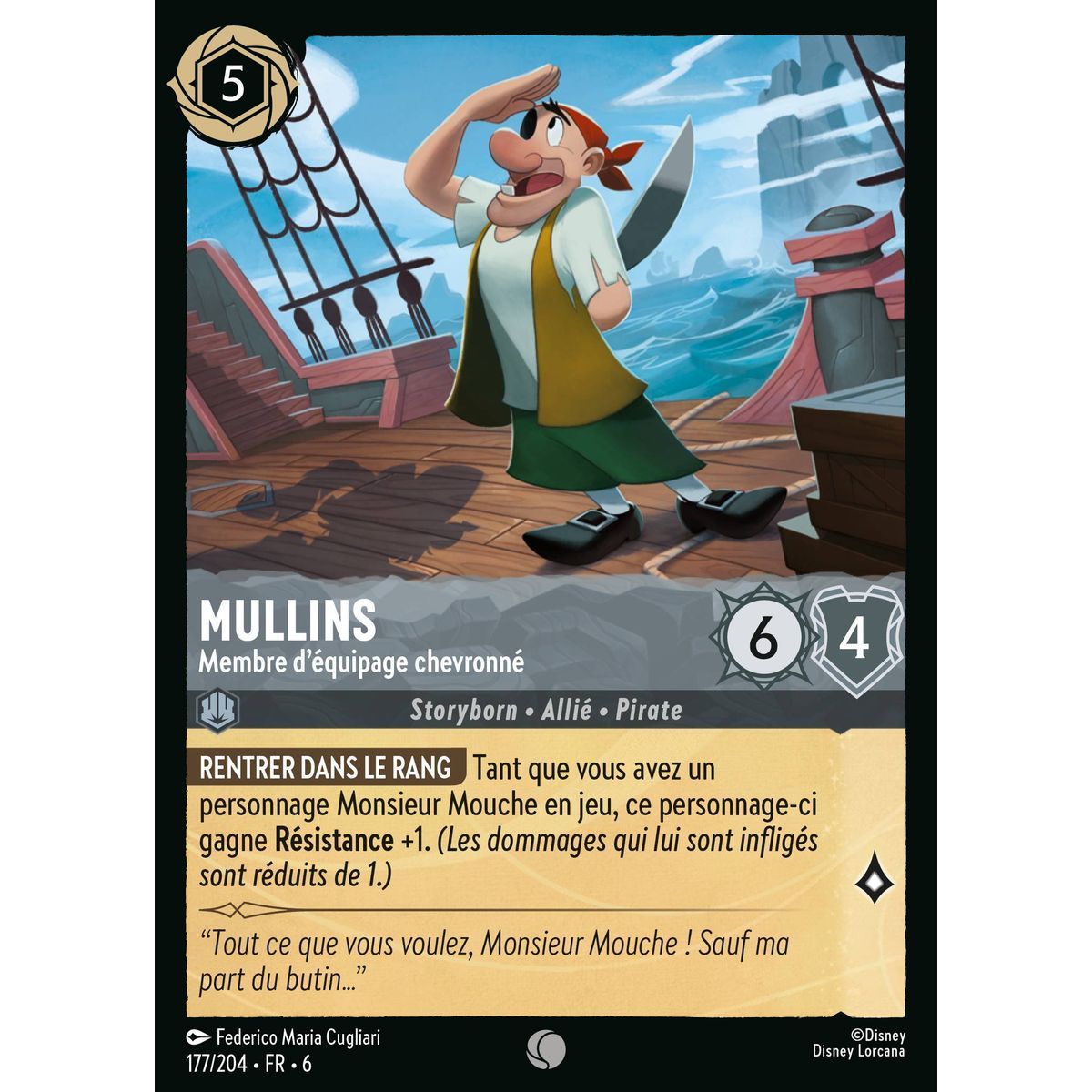 Mullins, Membre d'équipage chevronné - 177/204 - AZS - La Mer Azurite - Brillante - Premium - Français