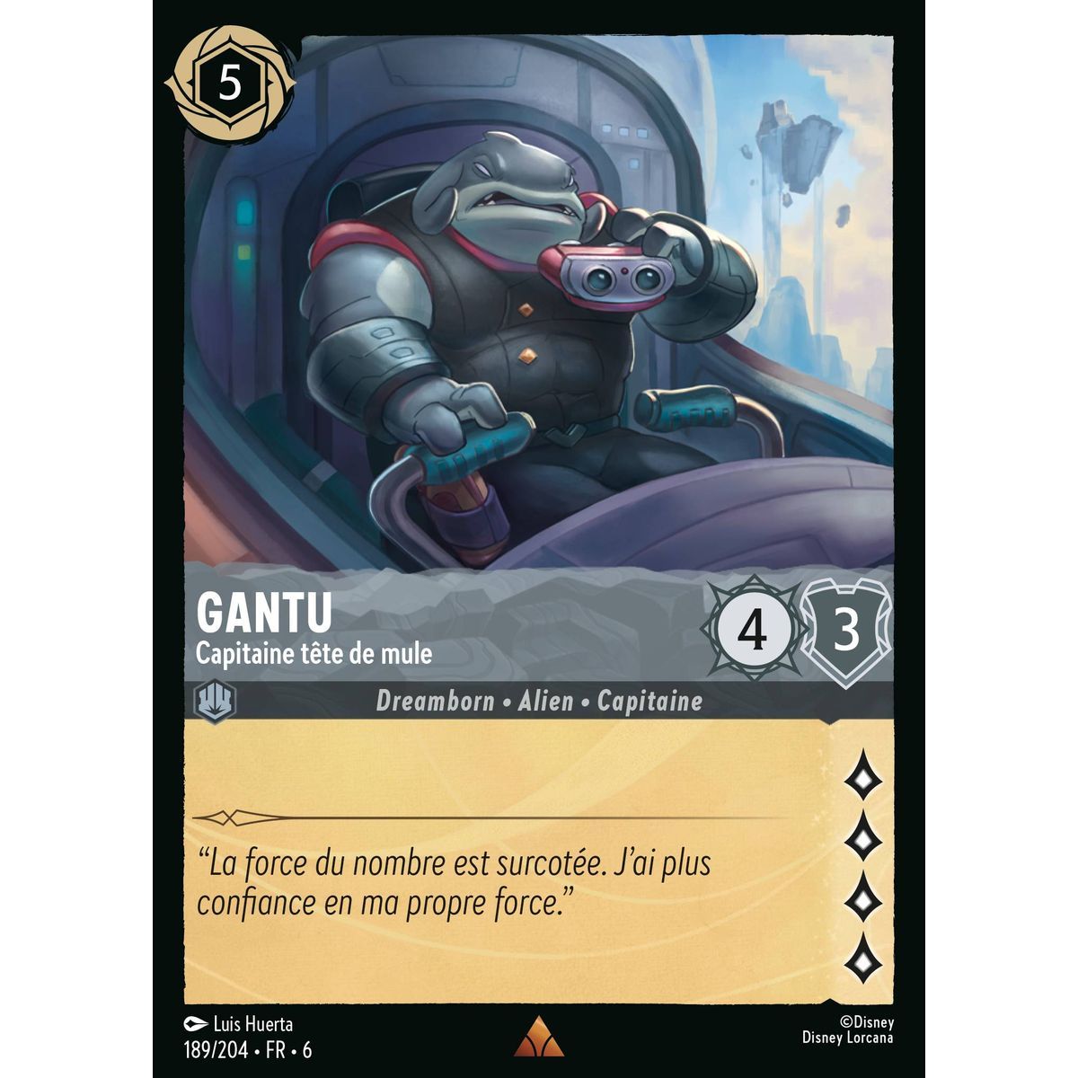 Gantu, Capitaine tête de mule - 189/204 - AZS - La Mer Azurite - Rare - Français