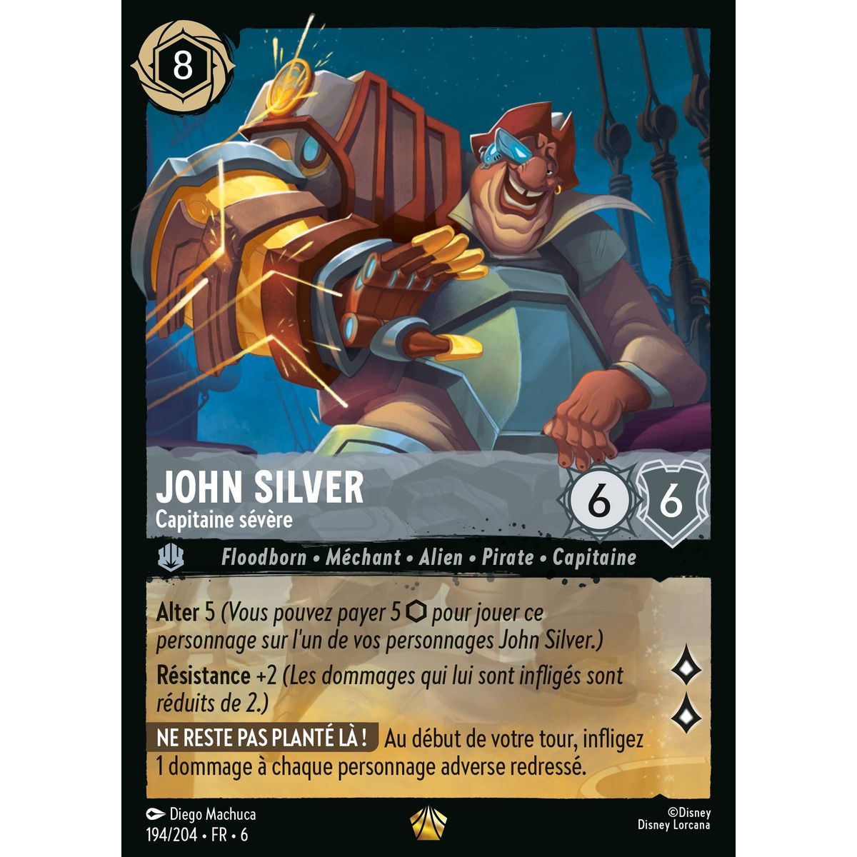 Item John Silver, Capitaine sévère - 194/204 - AZS - La Mer Azurite - Légendaire - Français