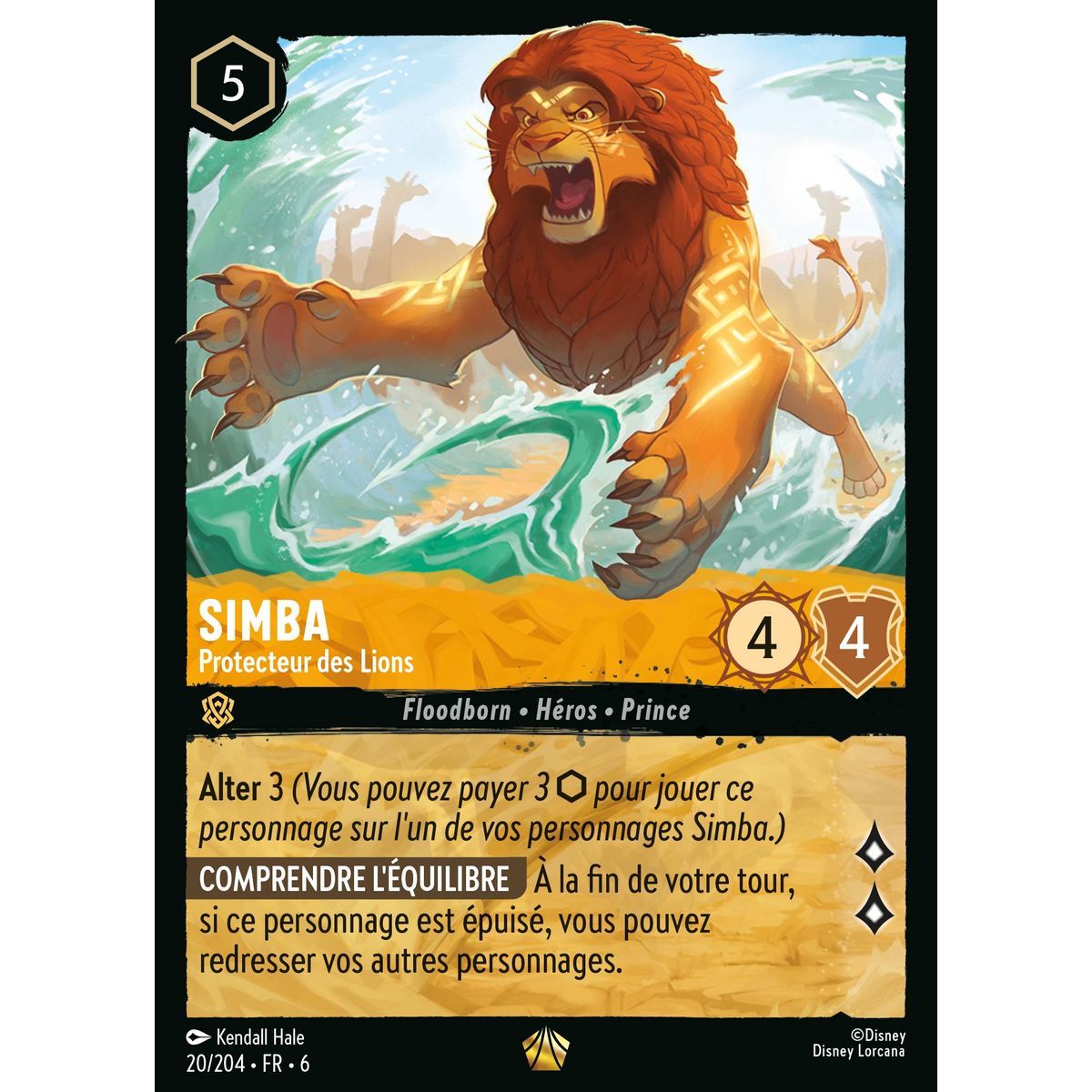 Simba, Protecteur des Lions - 20/204 - AZS - La Mer Azurite - Brillante - Premium - Français