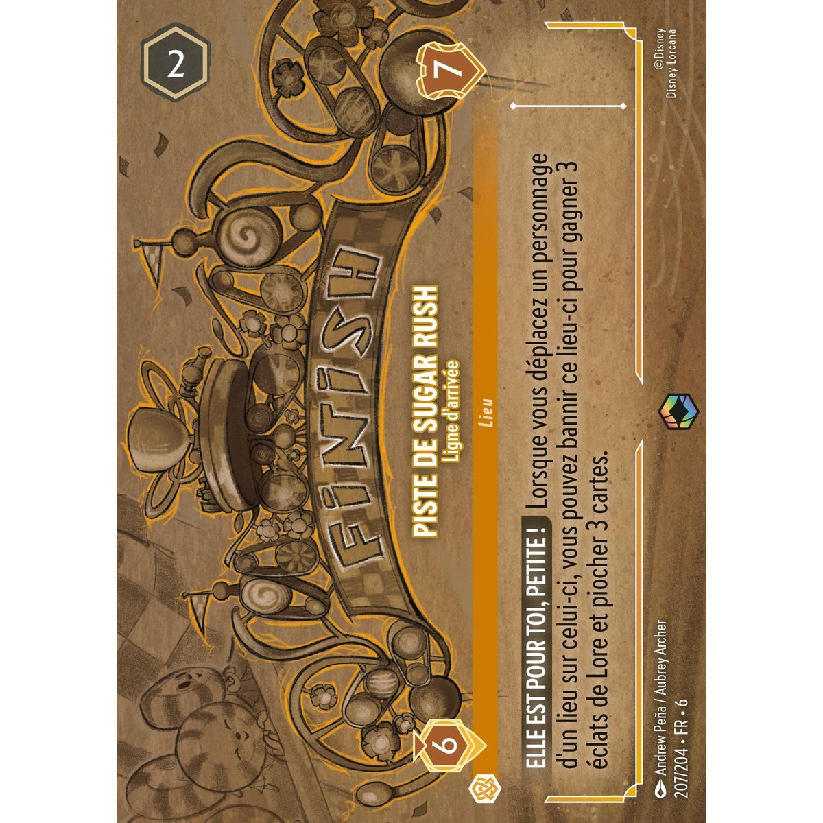 Item Piste de Sugar Rush, Ligne d'arrivée - 207/204 - AZS - La Mer Azurite - Enchanté - Français
