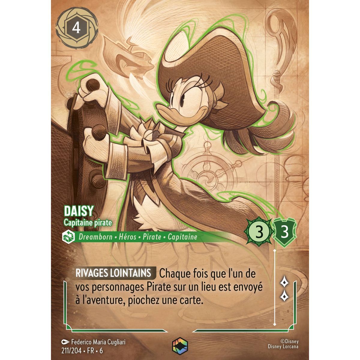 Item Daisy, Capitaine pirate - 211/204 - AZS - La Mer Azurite - Enchanté - Français
