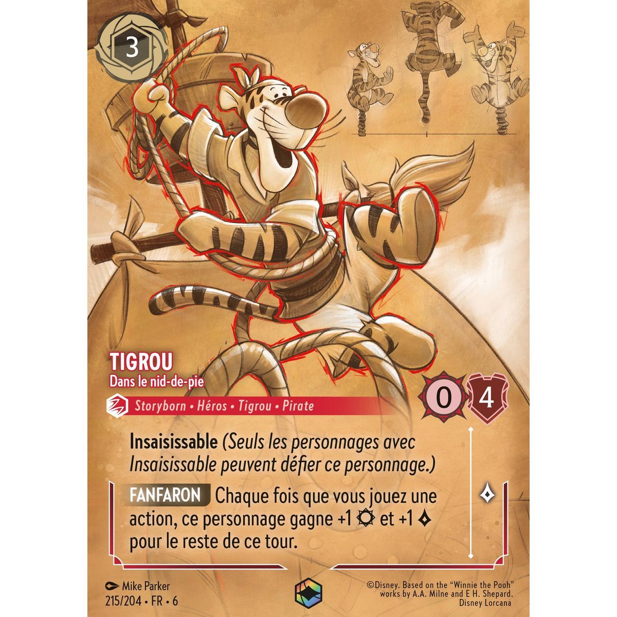 Item Tigrou, Dans le nid-de-pie - 215/204 - AZS - La Mer Azurite - Enchanté - Français