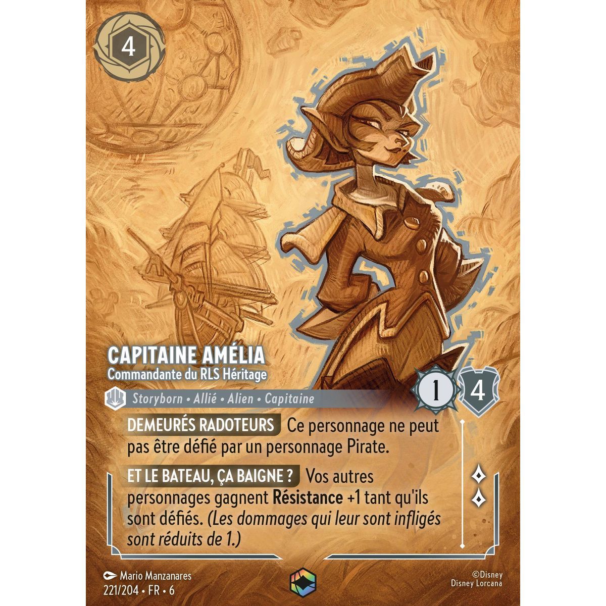 Item Capitaine Amélia, Commandante du RLS Héritage - 221/204 - AZS - La Mer Azurite - Enchanté - Français