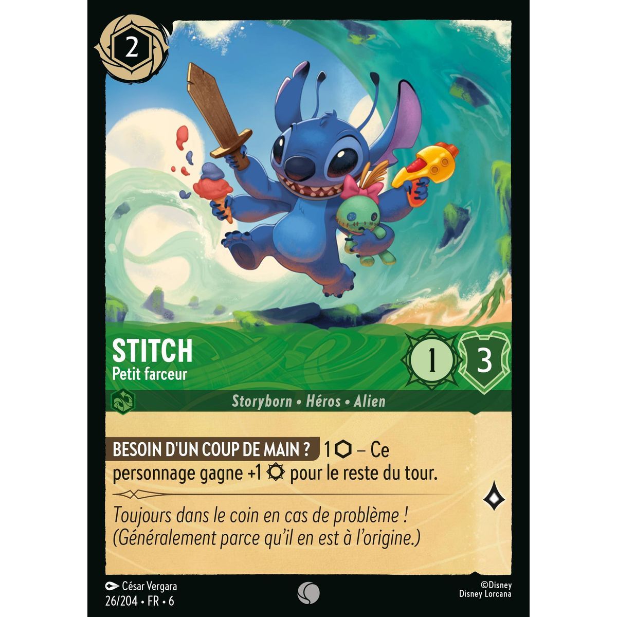 Stitch, Petit farceur - 26/204 - AZS - La Mer Azurite - Brillante - Premium - Français