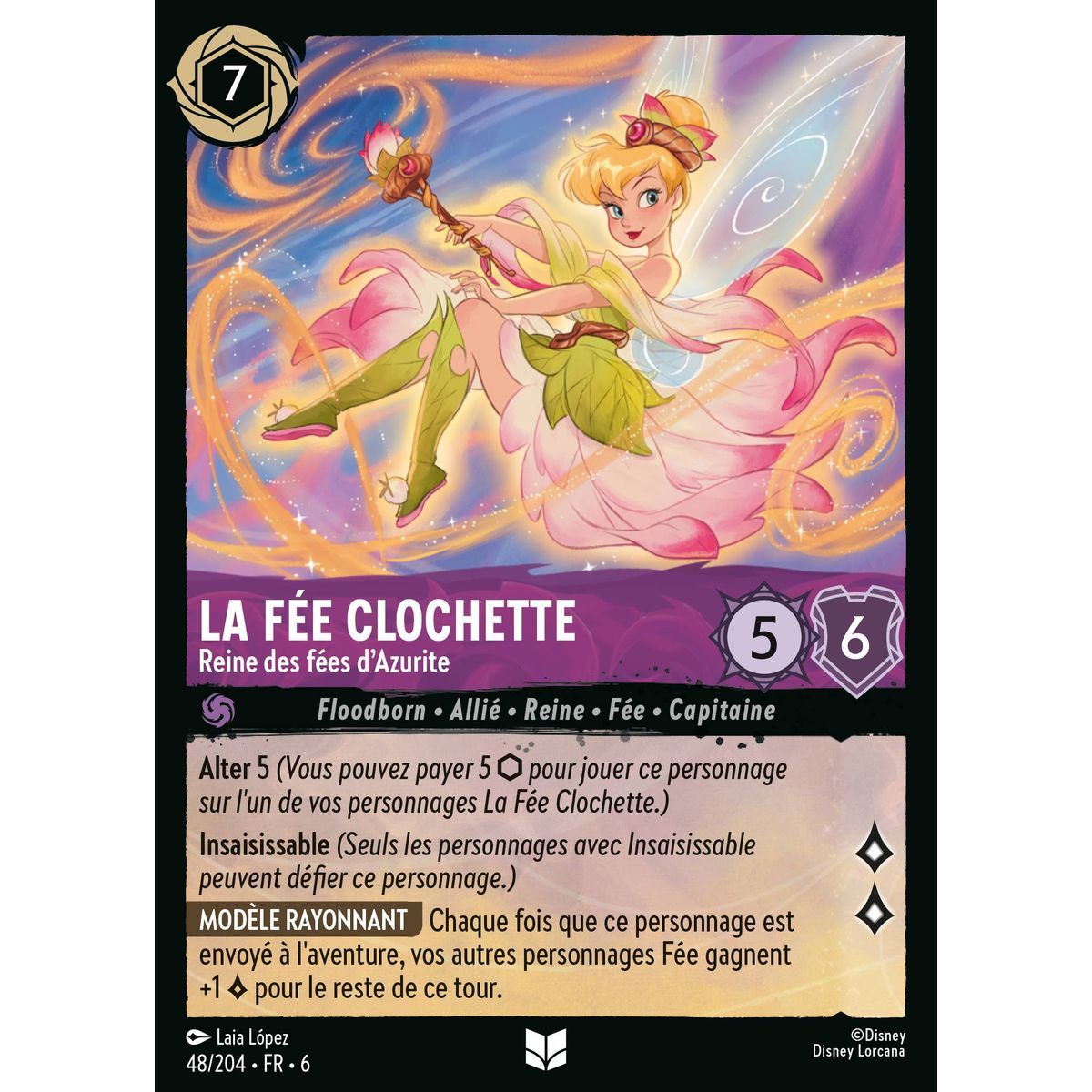 La Fée Clochette, Reine des fées d'Azurite - 48/204 - AZS - La Mer Azurite - Brillante - Premium - Français