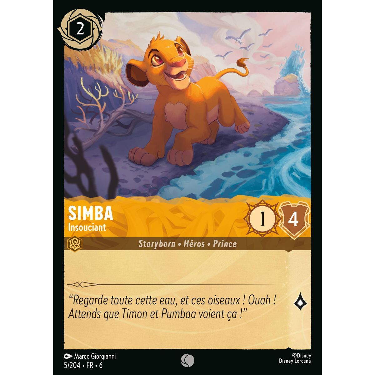 Item Simba, Insouciant - 5/204 - AZS - La Mer Azurite - Commune - Français