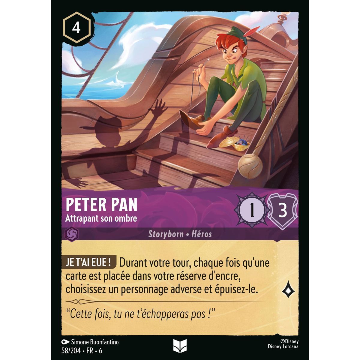 Peter Pan, Attrapant son ombre - 58/204 - AZS - La Mer Azurite - Brillante - Premium - Français