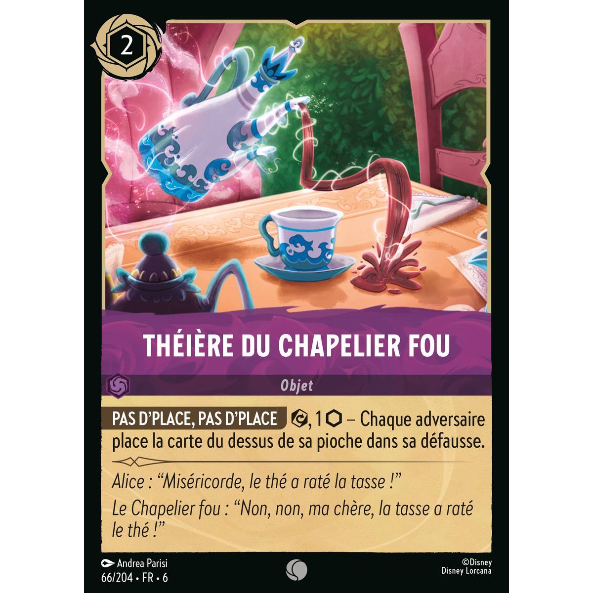 Théière du Chapelier fou - 66/204 - AZS - La Mer Azurite - Brillante - Premium - Français
