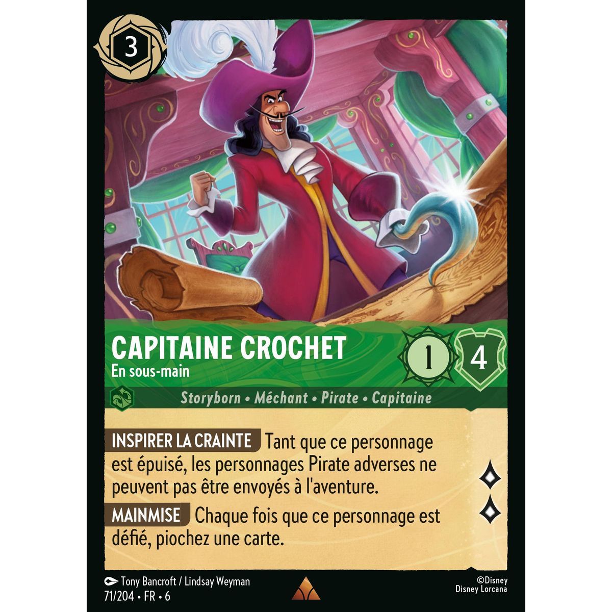 Capitaine Crochet, En sous-main - 71/204 - AZS - La Mer Azurite - Brillante - Premium - Français