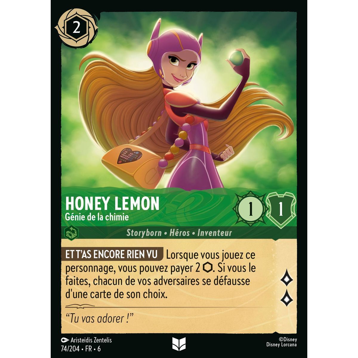 Honey Lemon, Génie de la chimie - 74/204 - AZS - La Mer Azurite - Brillante - Premium - Français