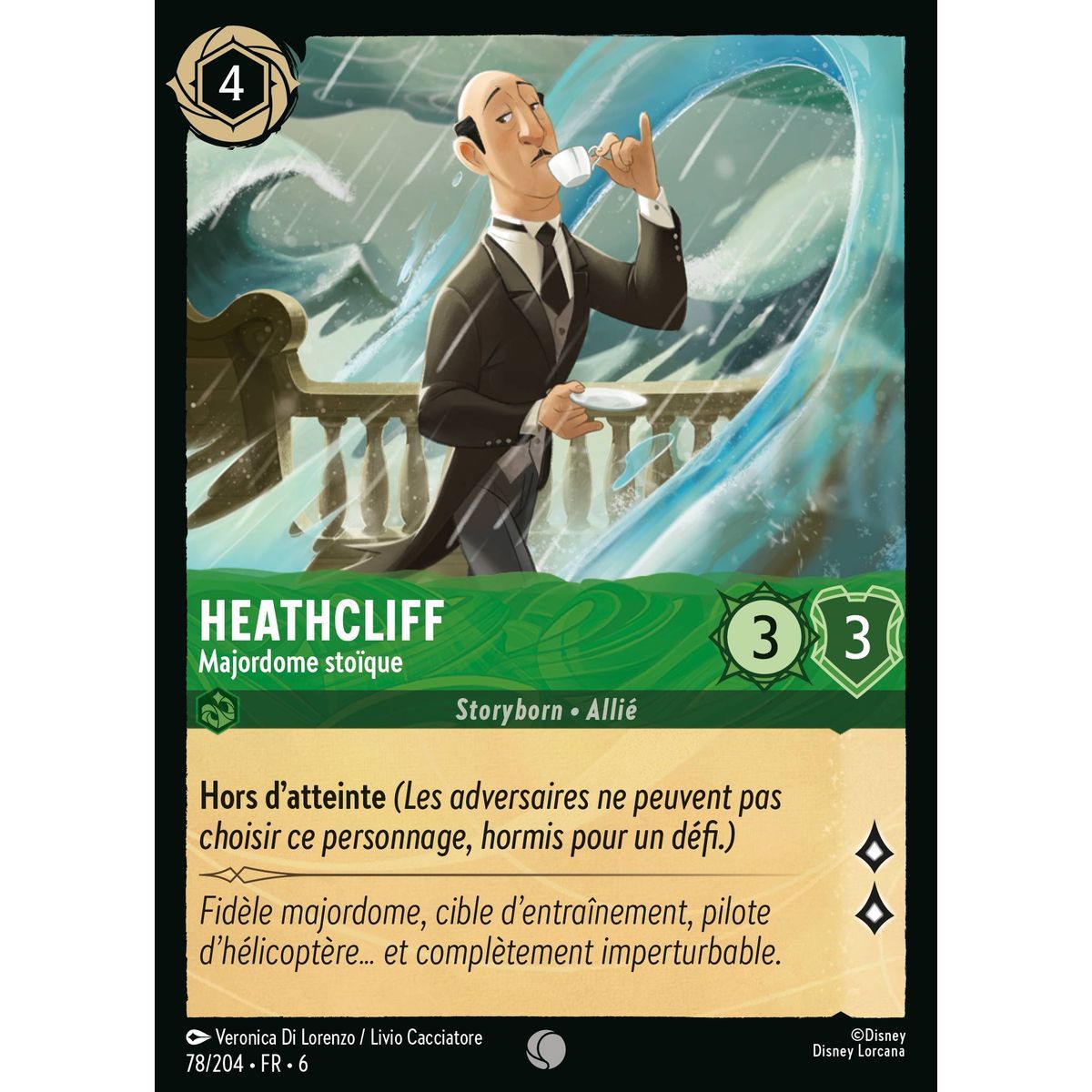 Heathcliff, Majordome stoïque - 78/204 - AZS - La Mer Azurite - Brillante - Premium - Français