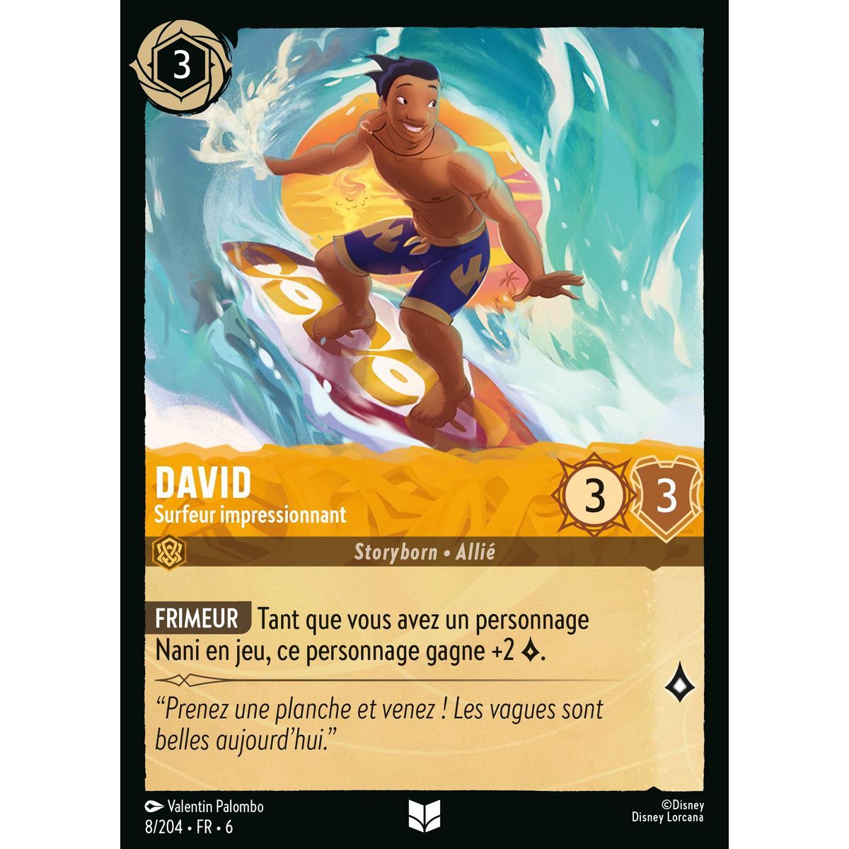 David, Surfeur impressionnant - 8/204 - AZS - La Mer Azurite - Brillante - Premium - Français