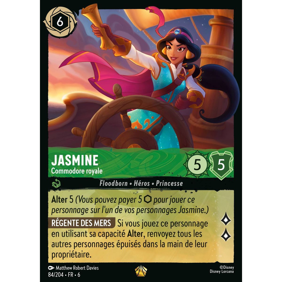 Item Jasmine, Commodore royale - 84/204 - AZS - La Mer Azurite - Légendaire - Français