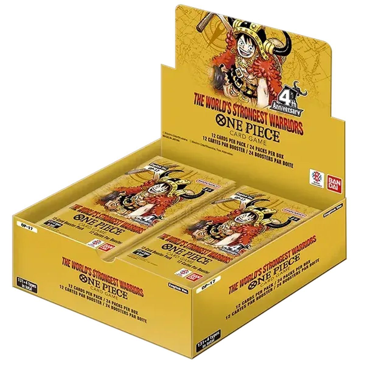 Boite de 24 Boosters - OP17 : The World's Strongest Warriors - One Piece CG -  OP-17 - EN