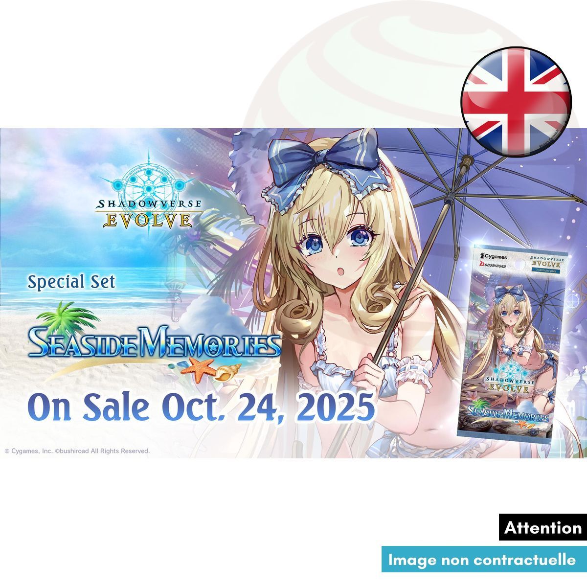 Boite de 6 Boosters - SP01 Seaside Memories - Shadowverse Evolve - EN
