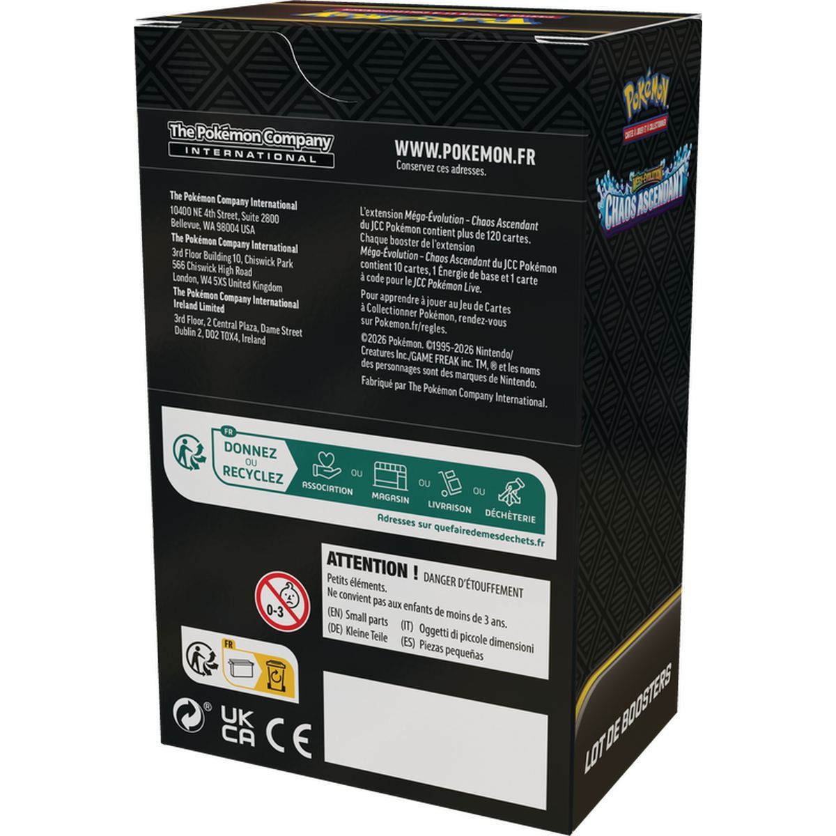 Bundle 6 Boosters - Mega-Evolution : Chaos Ascendant [ME04][CRI] - Pokémon - FR