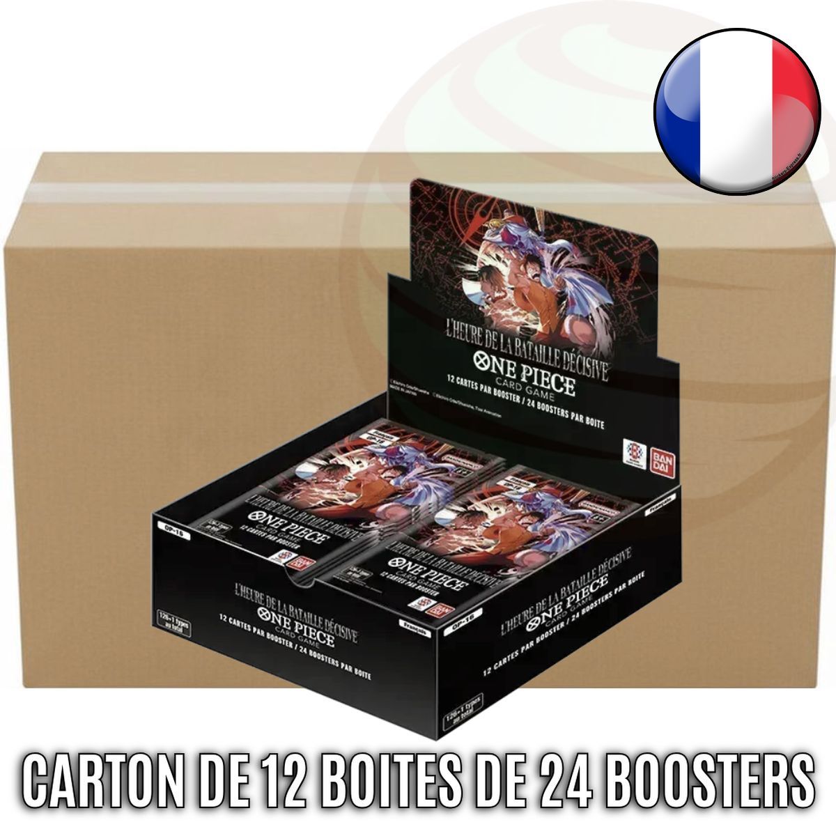 Carton de 12 Boites de 24 Boosters - OP16 : L'Heure de la Bataille Décisive - One Piece CG - OP-16 - FR