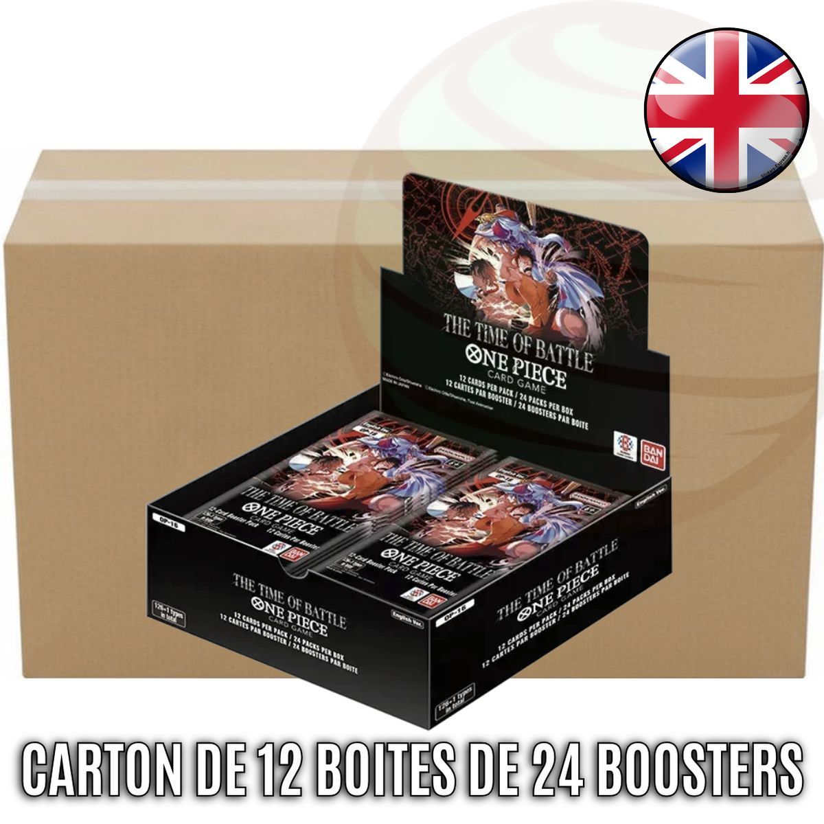 Carton de 12 Boites de 24 Boosters - OP16 : The Time of Battle - One Piece CG - OP-16 - EN