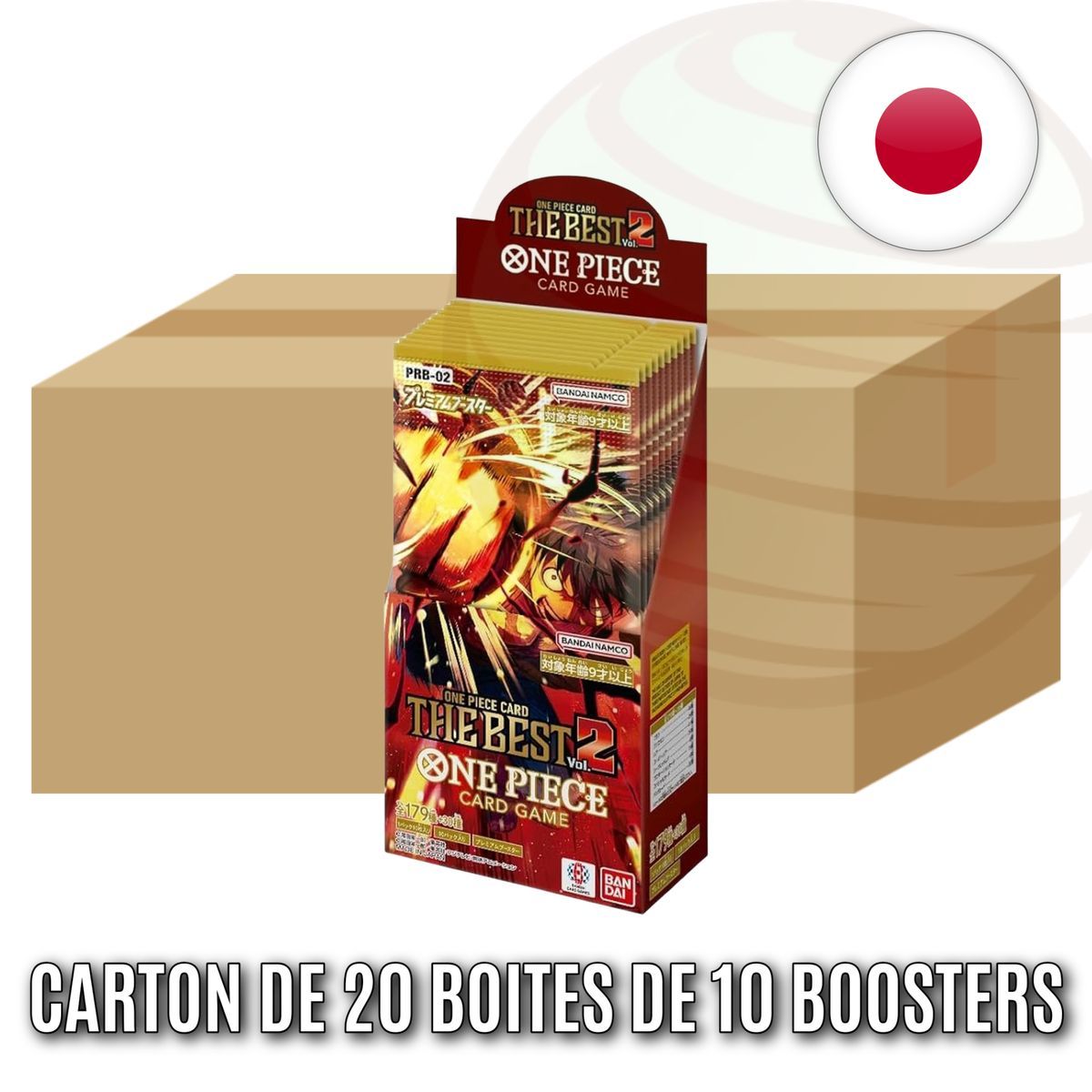 Carton de 20 Boites de 10 Boosters - The Best : PRB02 - One Piece CG - Japonais
