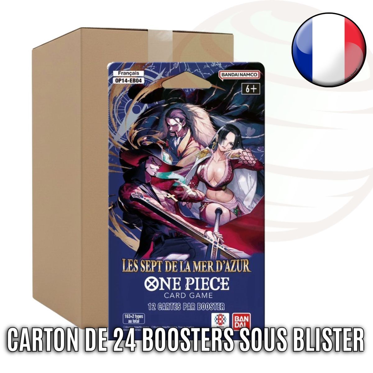 Carton de 24 Boosters Blister - OP14~EB04 "Les Sept de la Mer Azur" - One Piece CG - OP-14 EB-04 - FR