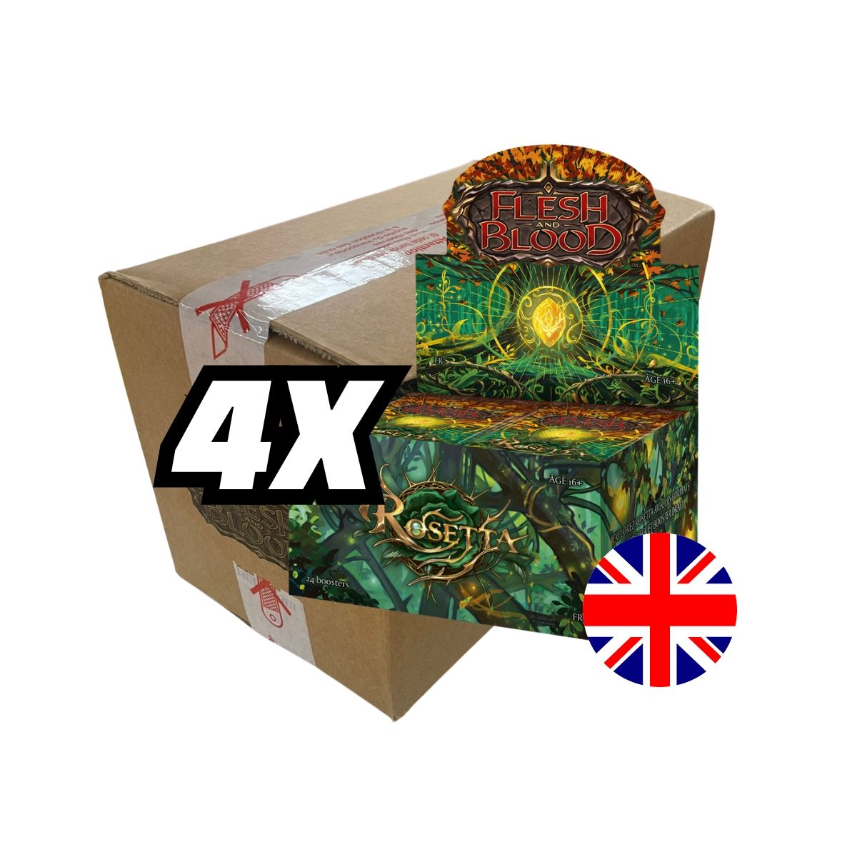 Carton de 4 Boîte de 24 Boosters - Rosetta - Flesh & Blood - EN