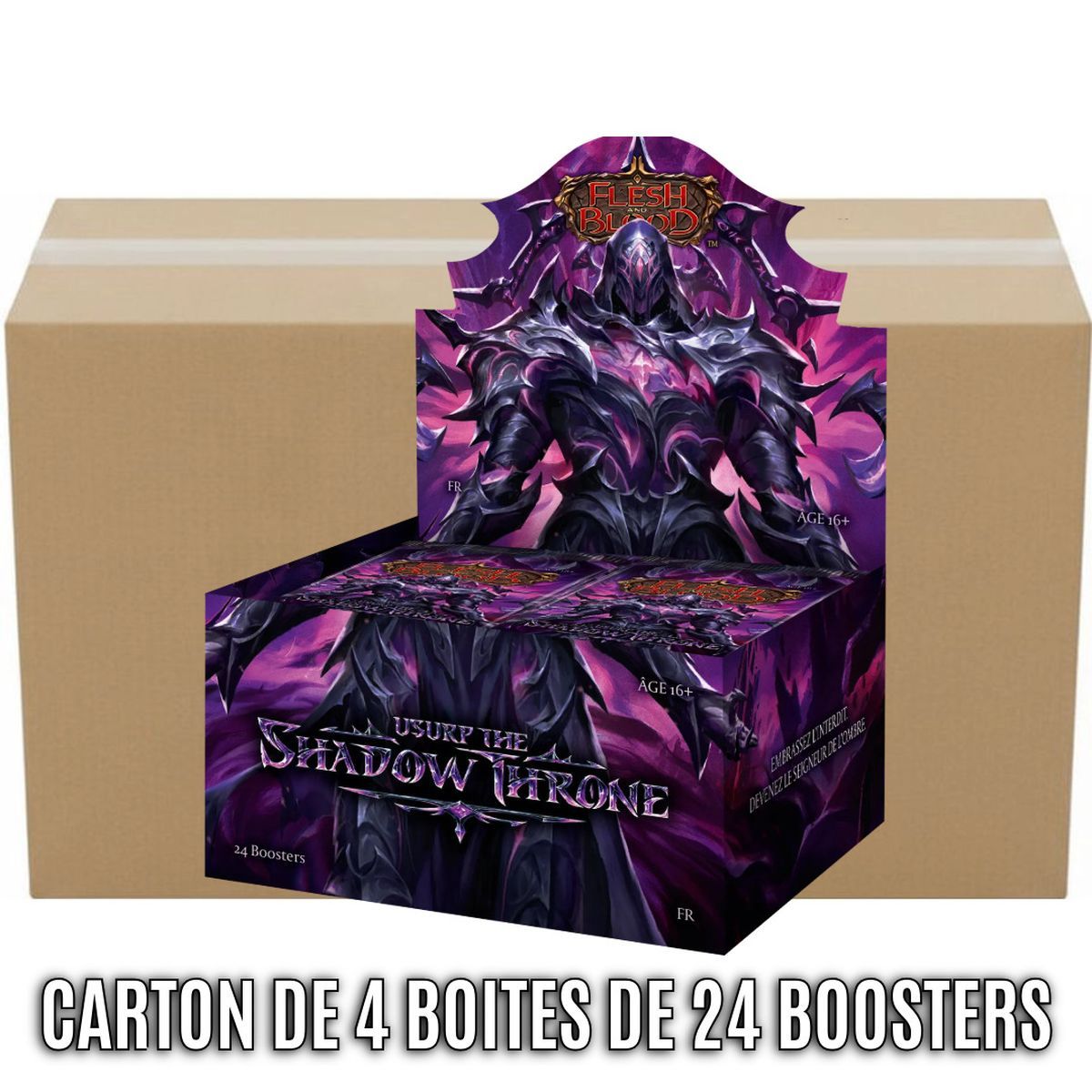 Carton de 4 Boite de 24 Boosters - Usurp the Shadow Throne - Flesh & Blood - FAB - FR