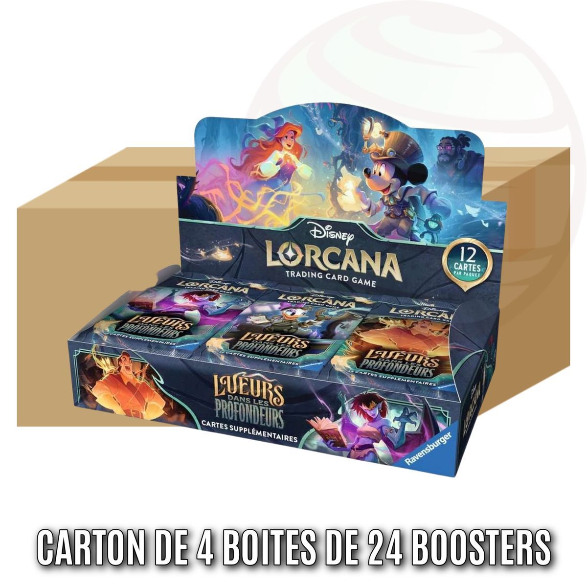 Carton de 4 Boites de 24 Boosters - Chapitre 10 : Lueurs des Profondeurs - Disney Lorcana - Set 10 - FR